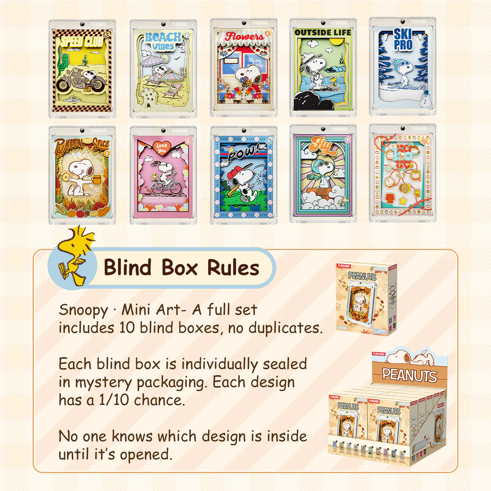Puremind | Snoopy | 1209 | Snoopy Mini Art Blind Box